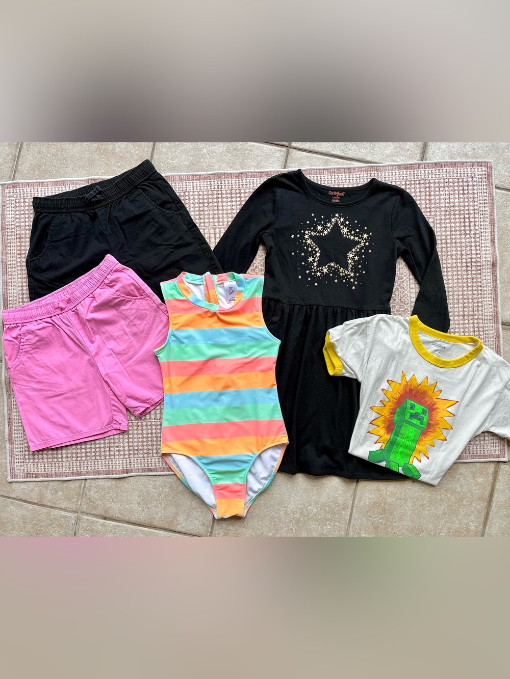 Girls Bundle Clothing & Swim 10/12 Shorts Shirt Dress Play Summer Style Large